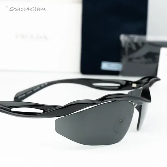 PRADA キャットアイサンクラス PRA25S 1AB5S0 BRAND NEW Prada PRA25S 1AB5S0 Black Dark Grey Cat Eye Unisex